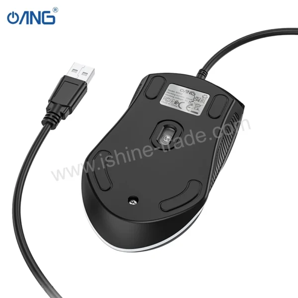 ANG MS02 Enjoy Gaming Luminous Wired Mouse - Black - Image 5