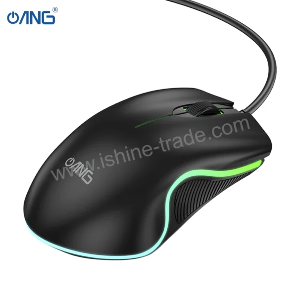 ANG MS02 Enjoy Gaming Luminous Wired Mouse - Black - Image 6