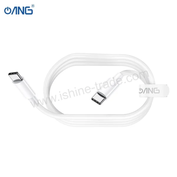 ANG CB04 Type C to Type C High Power 100W Charging Data Cable 1 Meter - White - Image 2