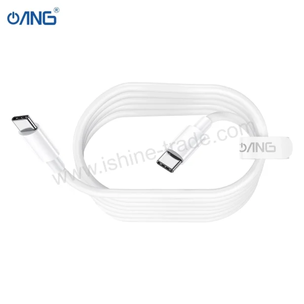 ANG CB04 Type C to Type C High Power 100W Charging Data Cable 1 Meter - White - Image 3