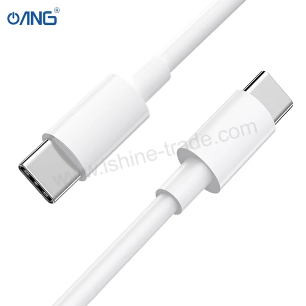 ANG CB04 Type C to Type C High Power 100W Charging Data Cable 1 Meter - White - Image 4