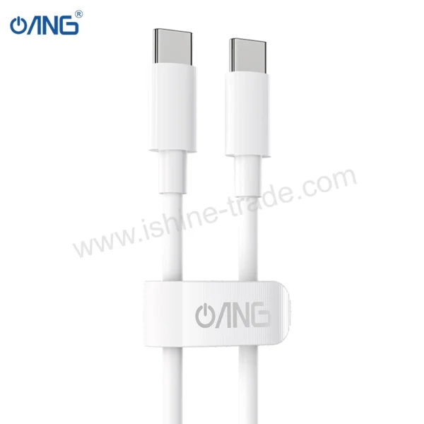 ANG CB04 Type C to Type C High Power 100W Charging Data Cable 1 Meter - White - Image 6