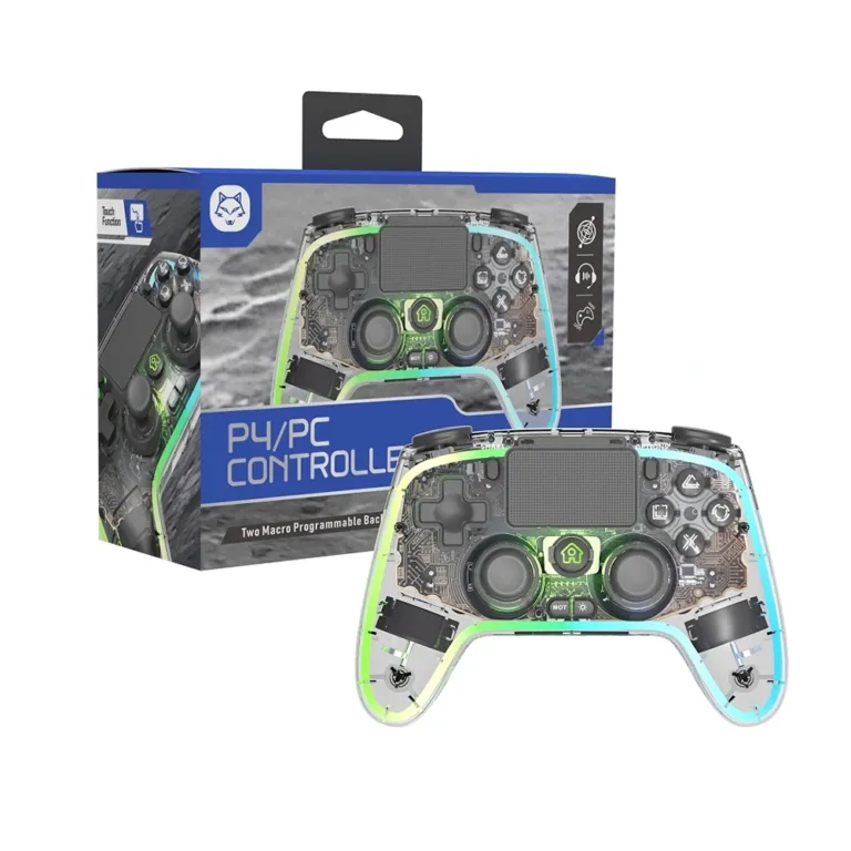 67A HS PS4255CR 6in1 RGB LED Wireless Controller For PS4 Boltify Limited T/A iShine Trade