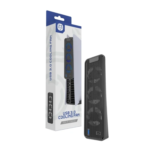 HS-PS5098BK USB 3.0 Cooling Fan For PS5 Digital Edition/CD-ROM Edition - Image 1