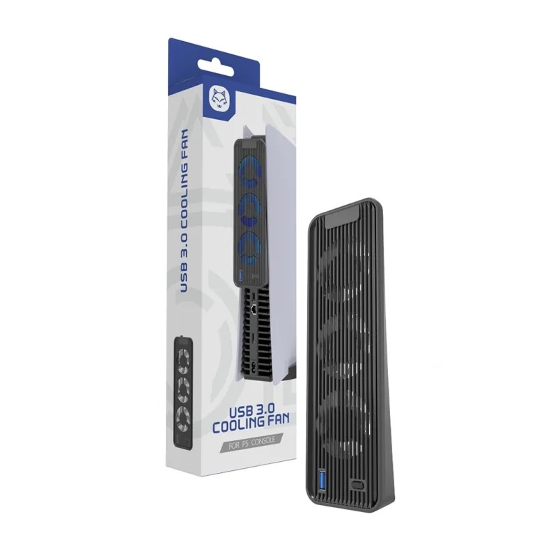 73A HS PS5098BK USB 3.0 Cooling Fan For PS5 Digital Edition CD ROM Edition Boltify Limited T/A iShine Trade