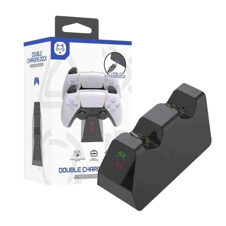 77A HS PS5008BK Double Charging Dock For PS5 Controller Boltify Limited T/A iShine Trade
