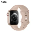HOCO WA15 iWatch Flexible Series 8 Character Buckle Solid Color Silicone Strap for 44/45/46/49 mm - Powder Sand