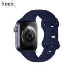 HOCO WA15 iWatch Flexible Series 8 Character Buckle Solid Color Silicone Strap for 44/45/46/49 mm - Midnight Blue