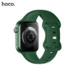 HOCO WA15 iWatch Flexible Series 8 Character Buckle Solid Color Silicone Strap for 44/45/46/49 mm - Pine Green