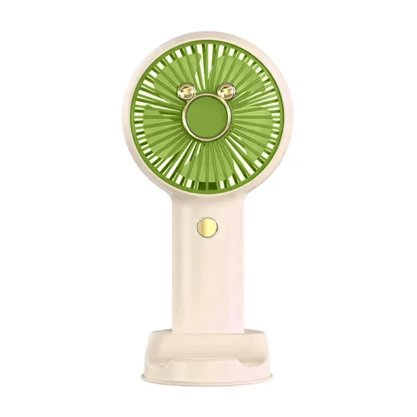 HK59-10C Handheld Mini Rechargeable Cooling Fan With Mobile Phone Holder - Image 4