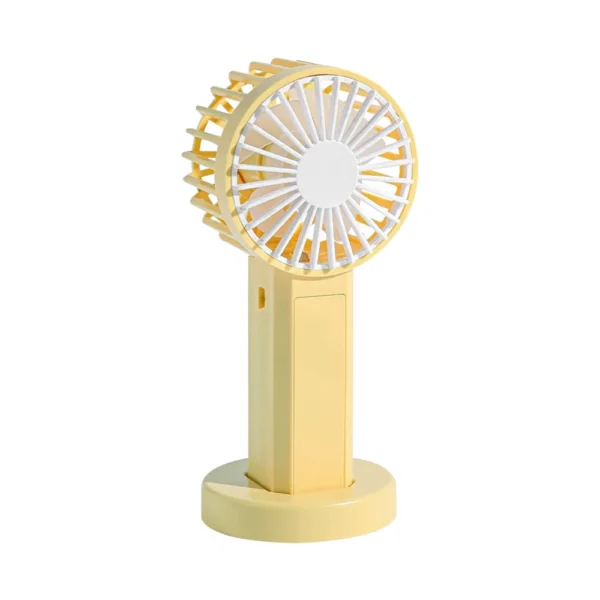 PC168-043 Handheld Mini Rechargeable Cooling Fan - Peach - Image 2
