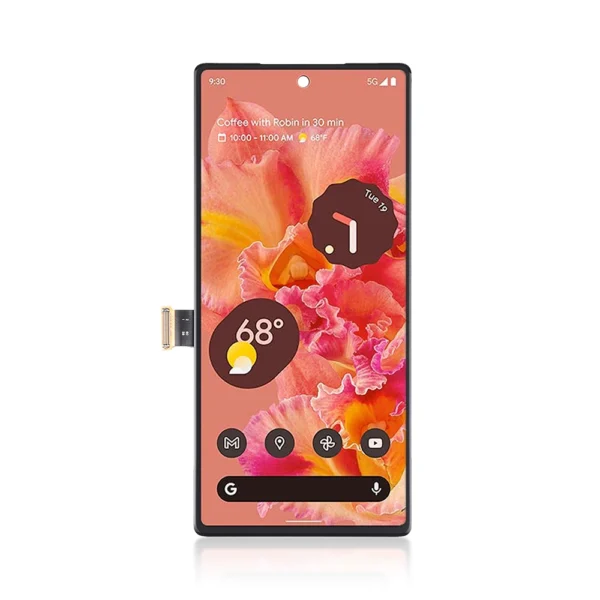 Pull Out A Grade Replacement LCD Screen Display Touch and Digitizer Assembly For Google Pixel 6 Black - No Frame - Image 2