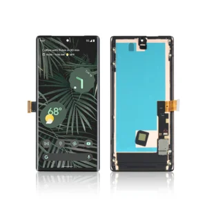 2A Pull Out A Grade Replacement LCD Screen Display Touch and Digitizer Assembly For Google Pixel 6 Pro Black With Frame