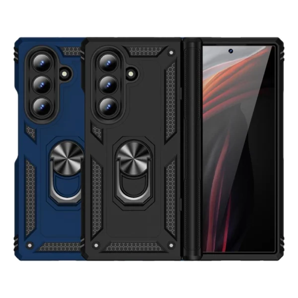Slim Shockproof Ring Armor Stand Phone Case for Samsung Galaxy Z Fold 7 - Image 1