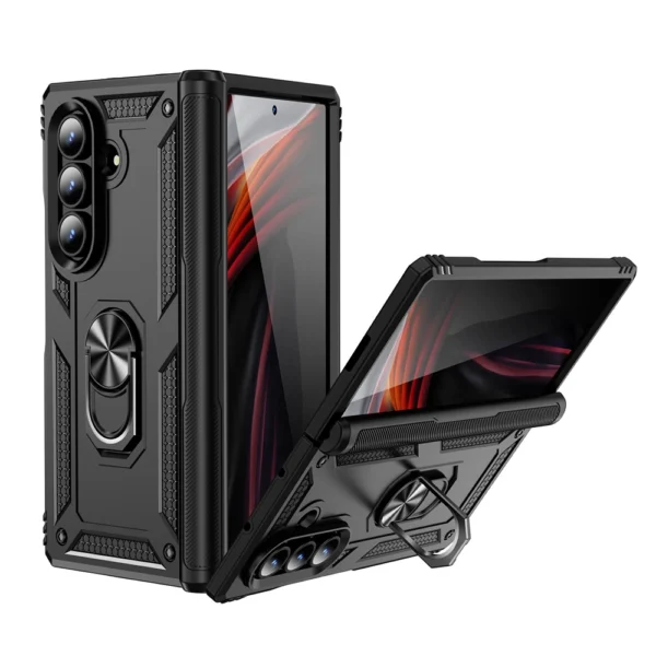 Slim Shockproof Ring Armor Stand Phone Case for Samsung Galaxy Z Fold 7 - Image 3