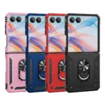 Slim Shockproof Ring Armor Stand Phone Case for Samsung Galaxy Z Flip 7 (F766B)