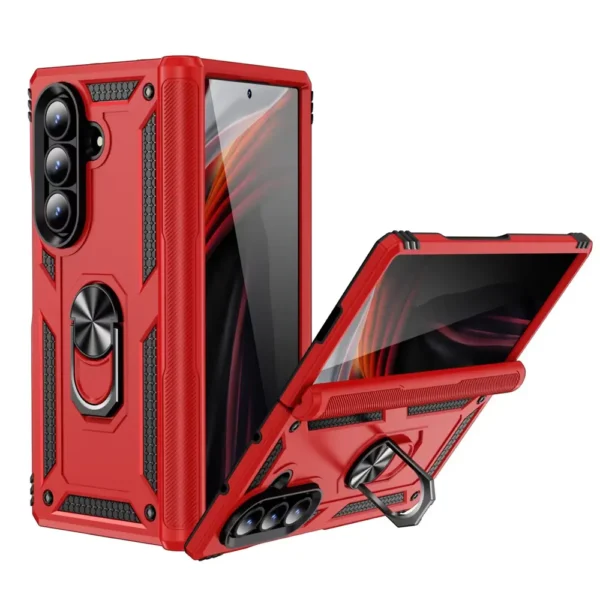 3B Ring Armor Case Samsung Galaxy Z Fold 7 Red