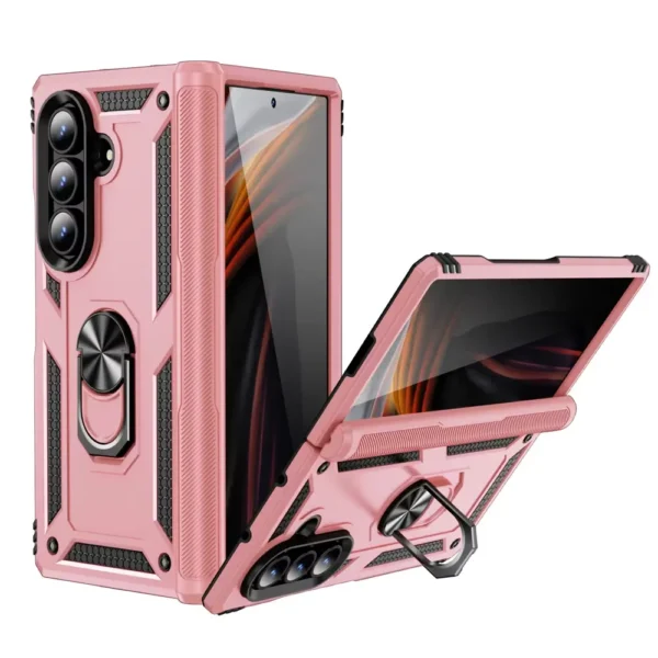3E Ring Armor Case Samsung Galaxy Z Fold 7 Rose Gold