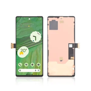 4A Pull Out A Grade Replacement LCD Screen Display Touch and Digitizer Assembly For Google Pixel 7 Black With Frame