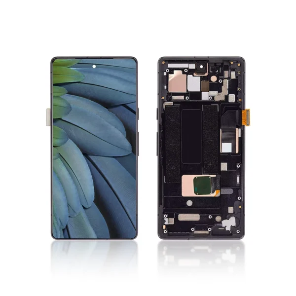 Pull Out A Grade Replacement LCD Screen Display Touch and Digitizer Assembly For Google Pixel 7A Black - With Frame - Image 1