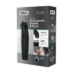 5A Wahl 9685-517 GroomEase 9 Pieces Kit Rechargeable Stubble & Beard Trimmer