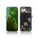 8A Pull Out A Grade Replacement LCD Screen Display Touch and Digitizer Assembly For Google Pixel 8A Black With Frame