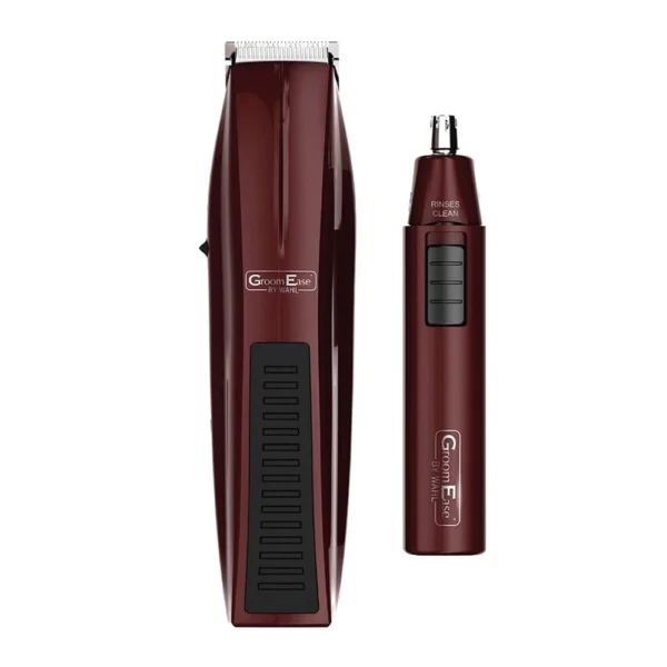 Wahl 5537-7017 GroomEase 11 Piece Kit Battery Trimmer Gift Set - Burgandy - Image 2