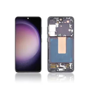 6A Replacement LCD Screen For Samsung Galaxy S23 S911B Green With Frame 2