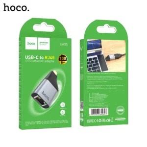7A HOCO UA35 USB C To RJ45 OTG Ethernet Adapter 100Mbps