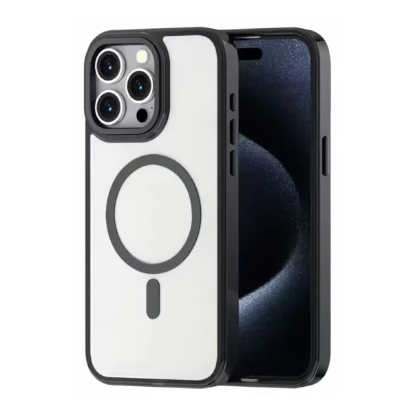 12F Elegant Charm Clear Case For iPhone Black