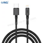 14B ANG BC07 Braided Cable USB To Lightning 1M 60W Black