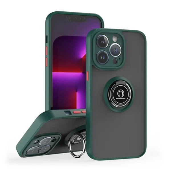 15E Shadow Ring Protective Case For iPhone 13 Pro Green