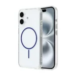 16C Clear TPU Magsafe Case iPhone 17 and 16 Blue