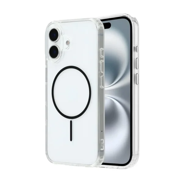16D Clear TPU Magsafe Case iPhone 17 and 16 Balck
