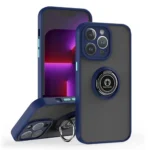 16E Shadow Ring Protective Case For iPhone 14 Pro Blue