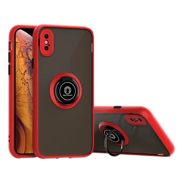 17B Shadow Ring Protective Case For iPhone XS Max Red