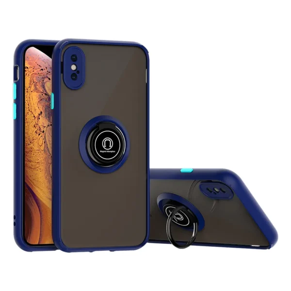 17D Shadow Ring Protective Case For iPhone XS Max Blue