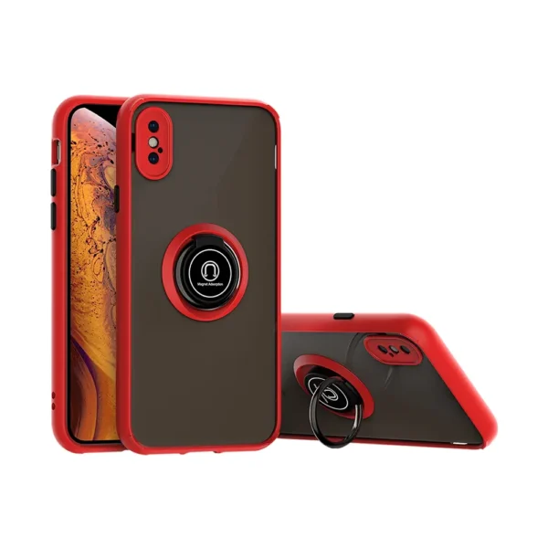 18E Shadow Ring Protective Case For iPhone X Xs Red