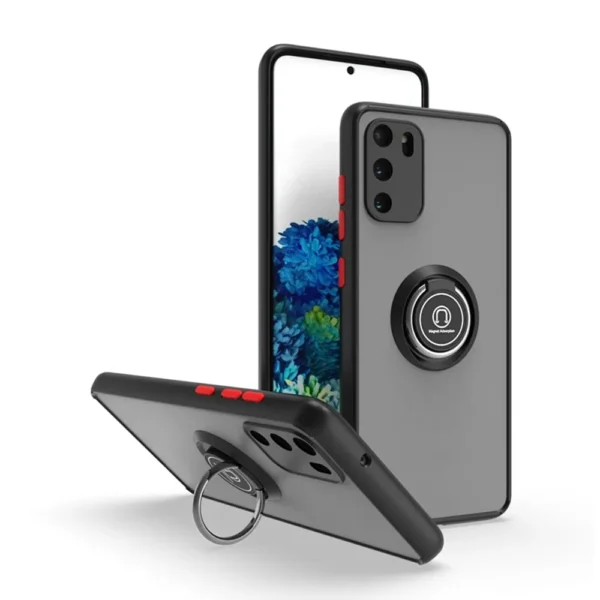 21B Shadow Ring Protective Case For Samsung Galaxy S20 Black
