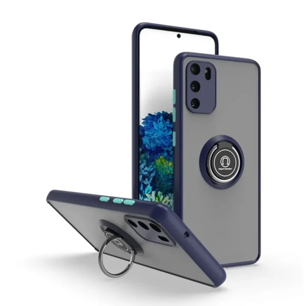 21E Shadow Ring Protective Case For Samsung Galaxy S20 Blue