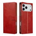 31D Premium Book Case iPhone 17 Pro Max Red