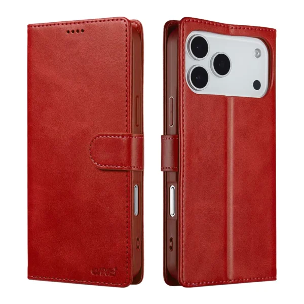 31D Premium Book Case iPhone 17 Pro Max Red