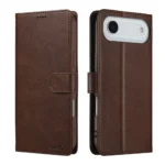 32D Premium Book Case iPhone 17 Air Brown