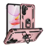 35B Slim Shockproof Ring Armor Stand Phone Case for Samsung Galaxy A17 Rose Gold