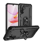 35E Slim Shockproof Ring Armor Stand Phone Case for Samsung Galaxy A17 Black