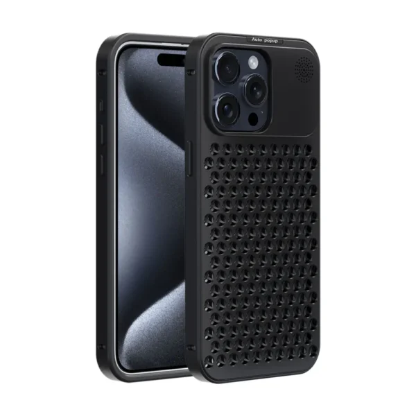 24C Silicone Radiator Case for iPhone Black