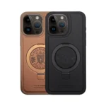 26A Magnetic Ring Leather Bracket Case