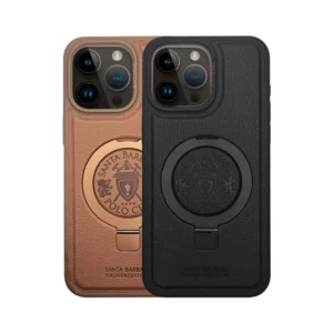 26A Magnetic Ring Leather Bracket Case