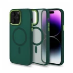 27B Magnetic Collection Transparent Case For iPhone Green