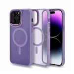 27C Magnetic Collection Transparent Case For iPhone Purple